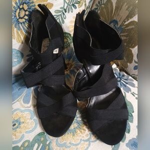 Ann Marino Black High Heels Ankle Zipper Size 8.5